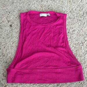 Wilfred Fuchsia Sleeveless Crop Top